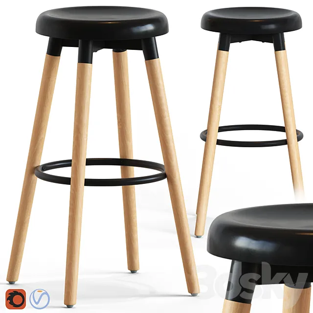 Viva bar stool 3D Model