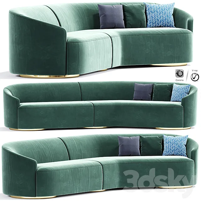 Vladimir Kagan Long Curve Sofa 3DModel