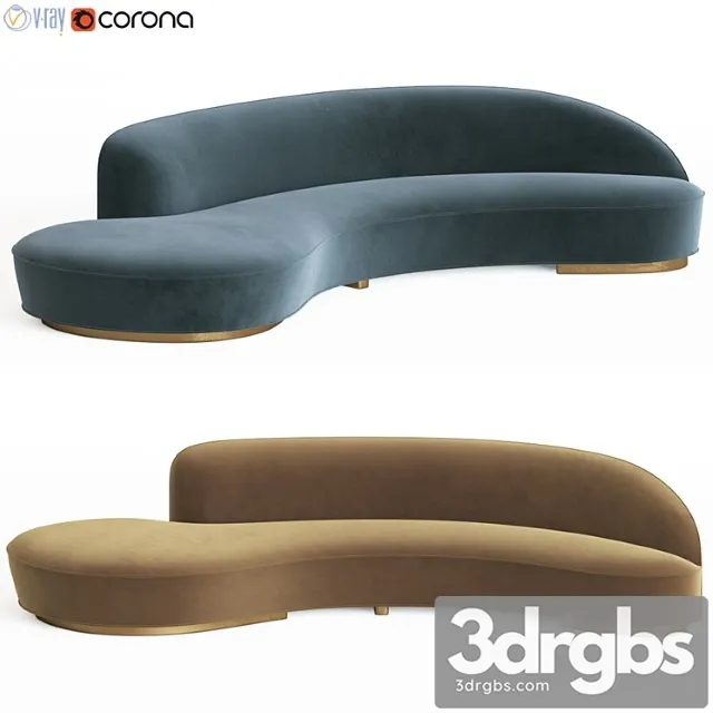 Vladimir kagan serpentine sofa 2 3D Model Free