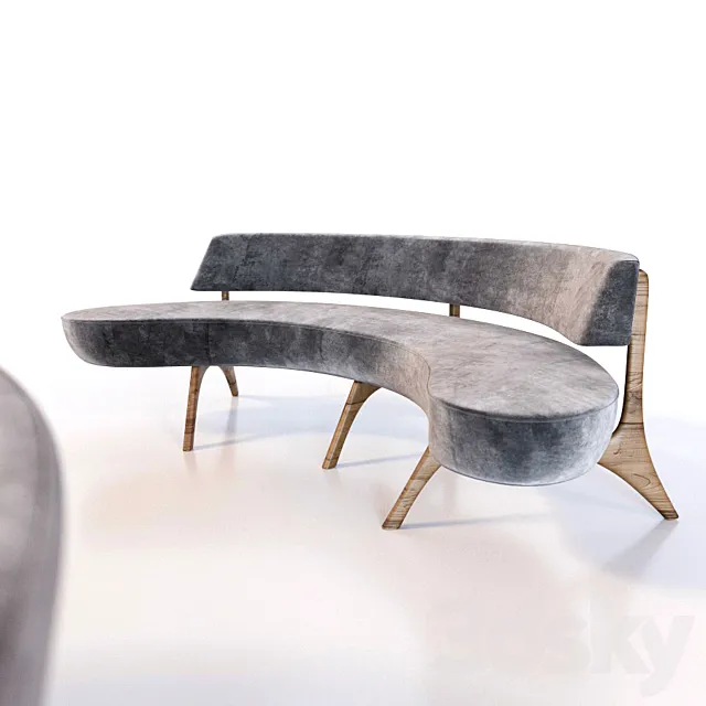 Vladimir Kagan Sofa 3D Model