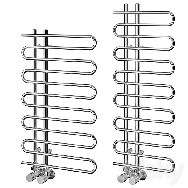Vogue Concertina heated towel rail 3D Model