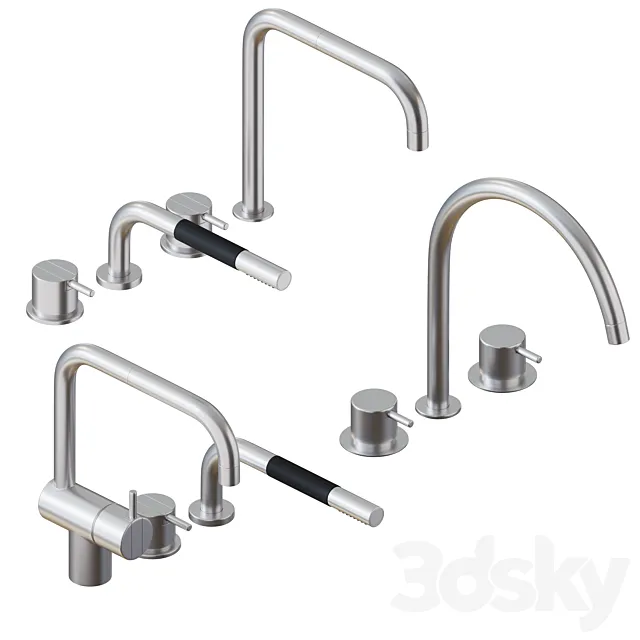 VOLA Kitchen Mixer & Hand Shower Set01 3D Model
