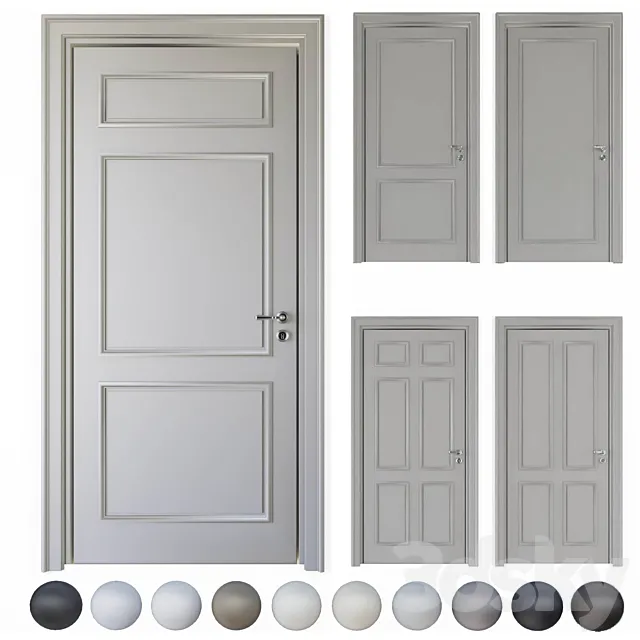 Volhovec Doors Collection Paris Set 2 3D Model