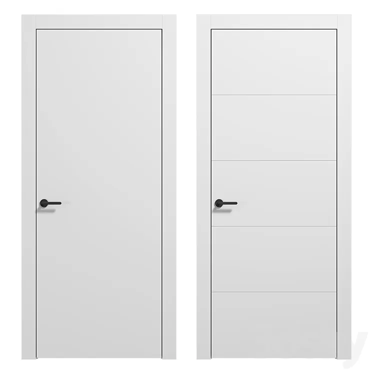 Volhovec LINEA set.1 doors 3D Model Free