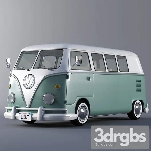 Volkswagen Bus 3D Model Free