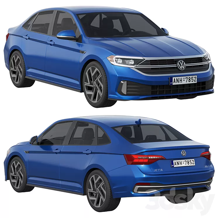 Volkswagen Jetta 2022 3D Model Free