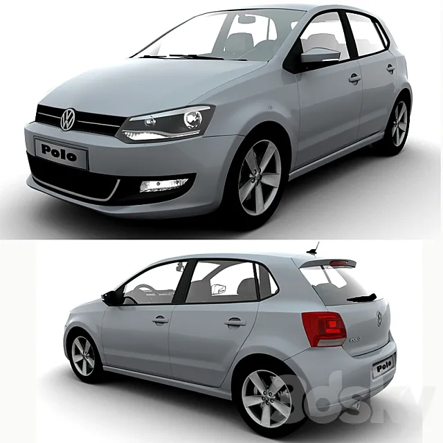 Volkswagen Polo 5doors 2010 3D Model