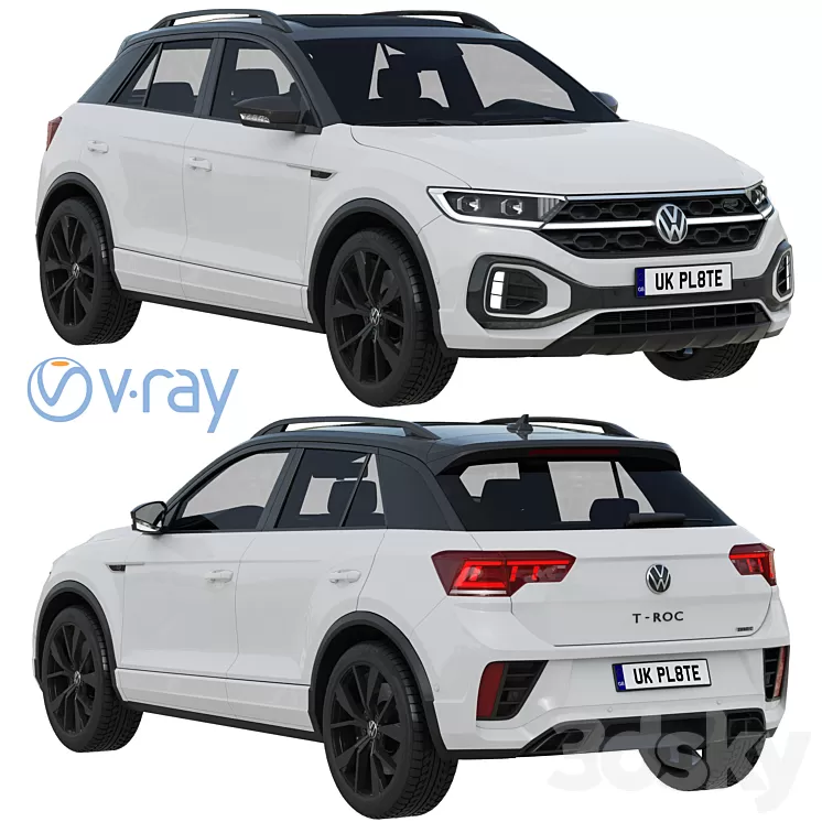 Volkswagen T-Roc R-line 2022 3D Model Free
