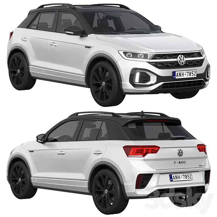 Volkswagen T-Roc R-line 2022 3D Model Free