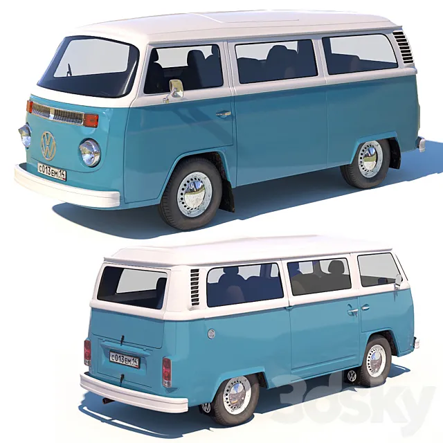 Volkswagen T2 3D Model