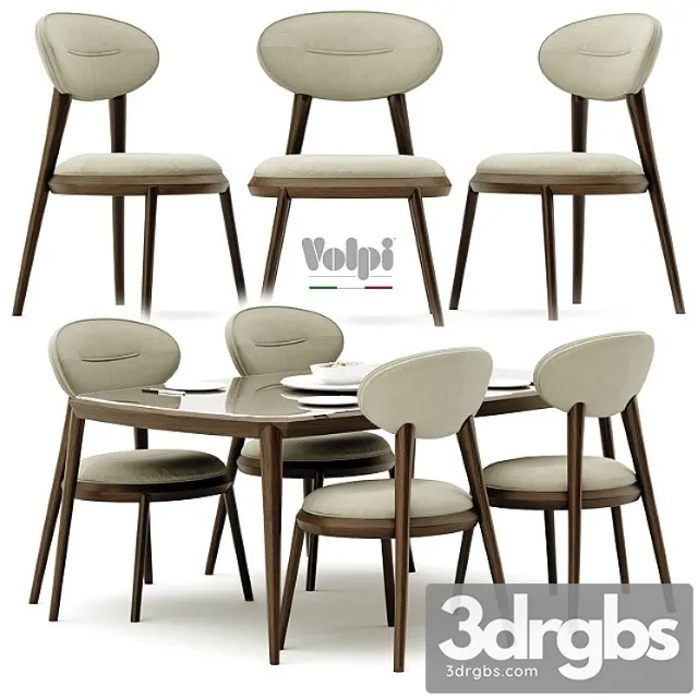 Volpi Chair Ramon Table Tolomeo 2 3D Model Free