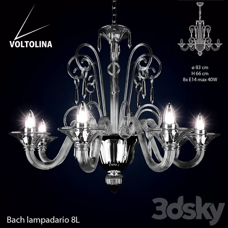 Voltolina Lampadario Bach 8L