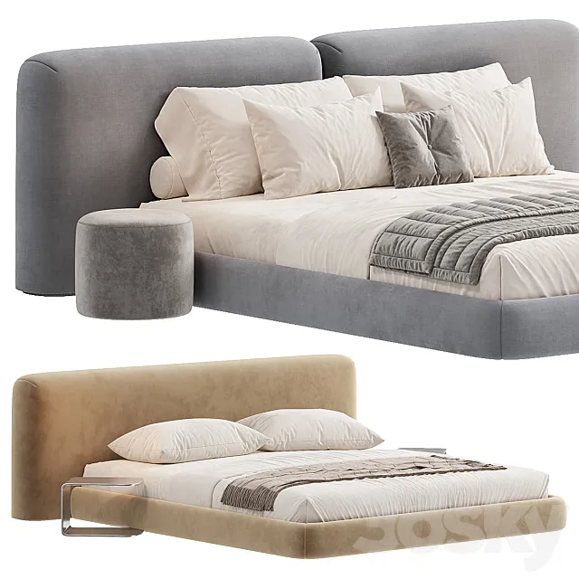 Volume Bed Alessio Bed By Casa Blanco 3D Model