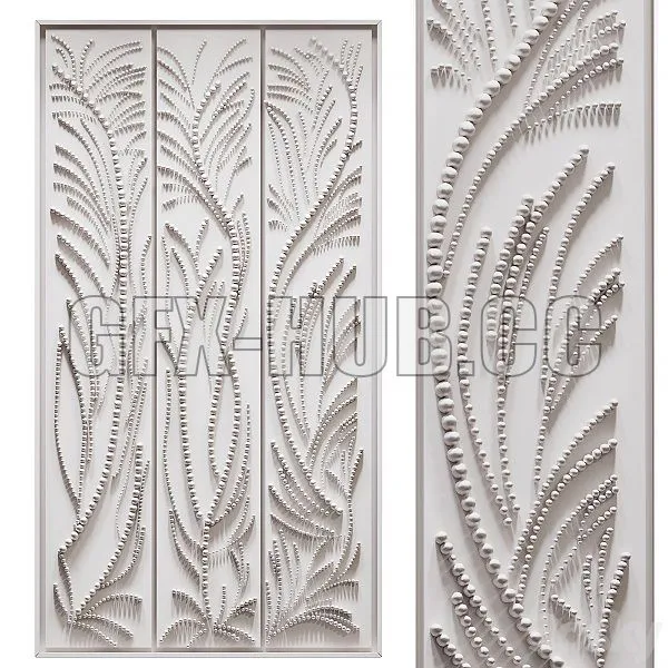 Volumetric Panel Vegetal Jane Puylagarde 3D Model