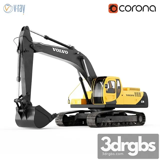 Volvo ec290 excavator 3D Model Free