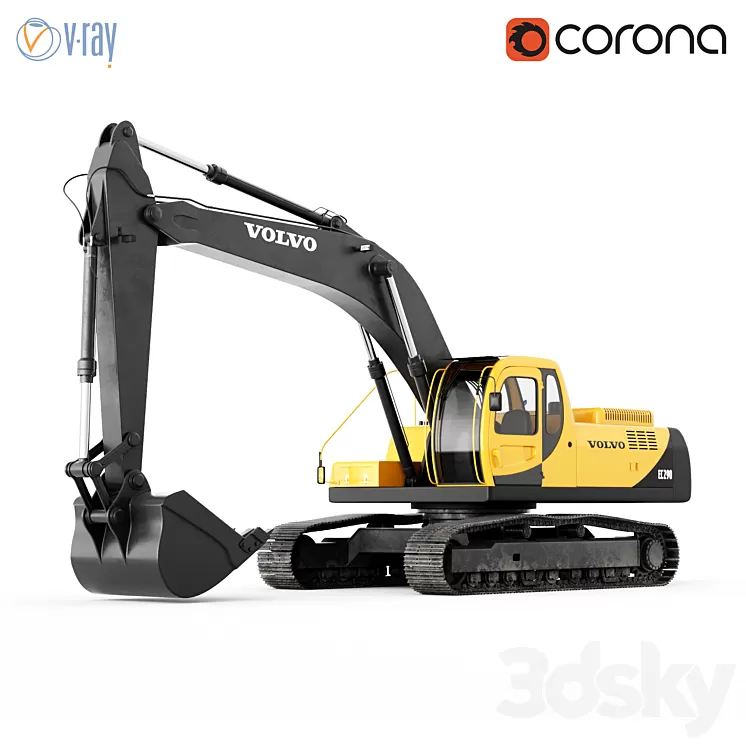 Volvo EC290 Excavator 3D Model