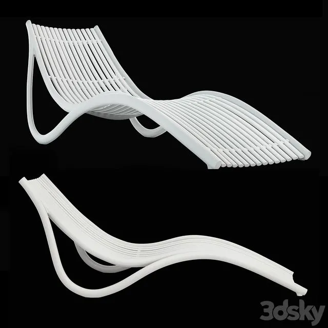 Vondom Ibiza Sun Lounger by Eugeni Quitllet 3D Model