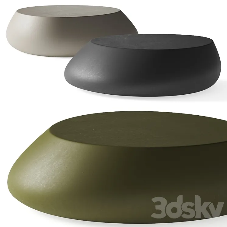 Vondom Stone Coffee Tables 3D Model Free
