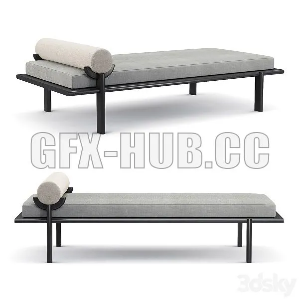 Vonnegut Kraft Black Crescent Lounge Daybed 3D Model