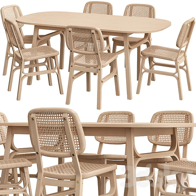 Voxlöv Set Ikea 3D Model