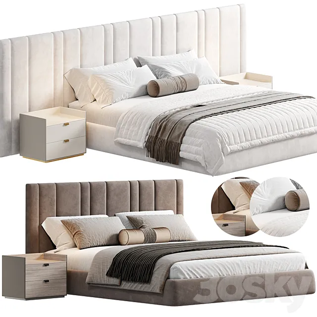 VUDLEND Bed by cazarina 3D Model