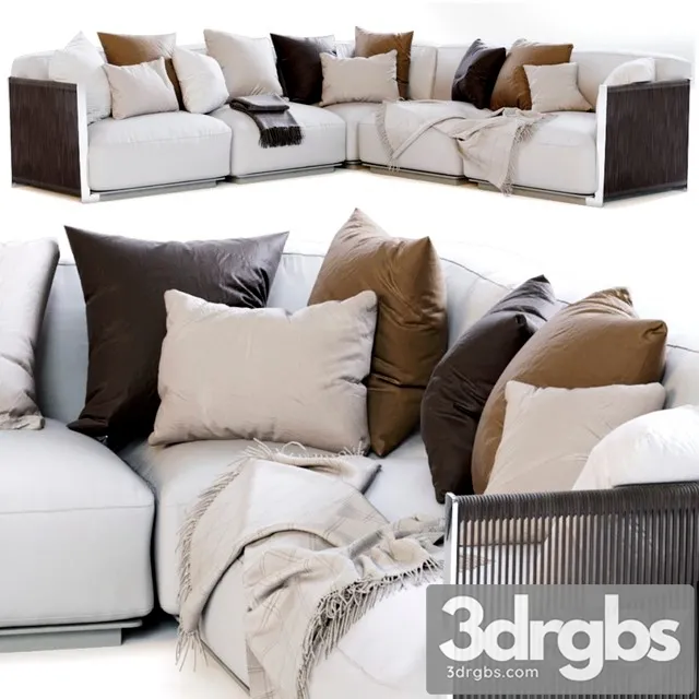 Vulcano Flexform Outdoor Sofa 3D Model Free