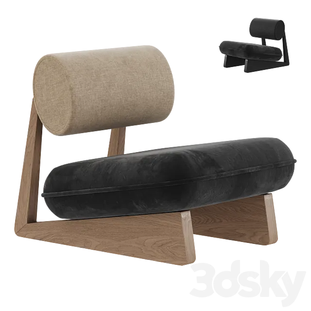 Wabi armchair by NOS furniture 3D Model