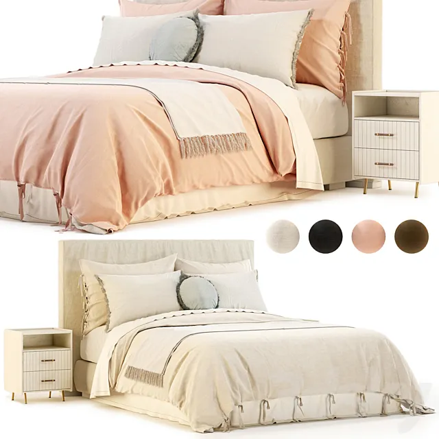 Wabi Sabi Bed 3D Model