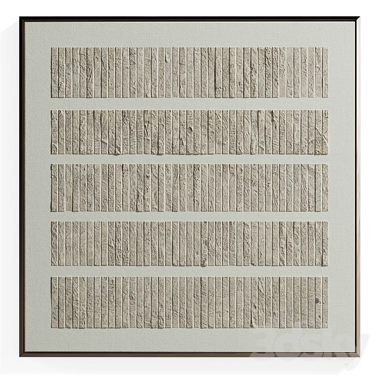 Wabi-Sabi minimalist painting 3D Model Free