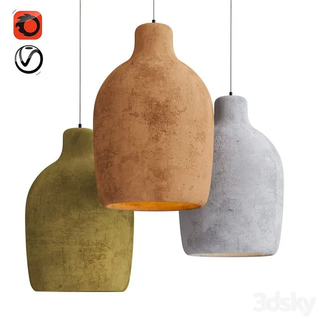 Wabi-sabi pendant lamp 3D Model
