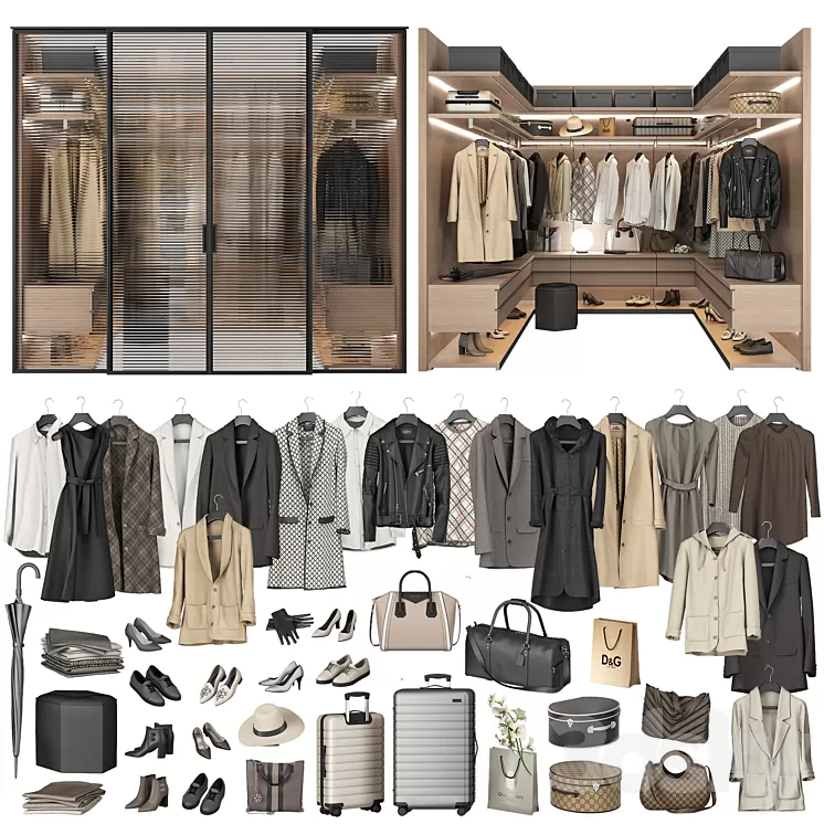 Walk-in Closet 98 part 2 3D Model