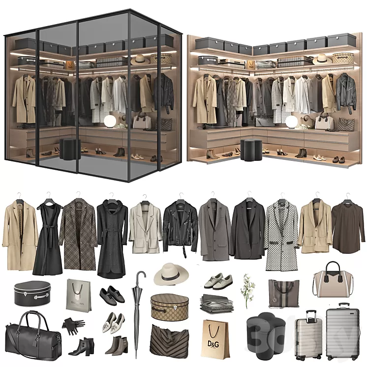 Walk-in Closet 98 part 7 3D Model Free