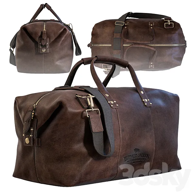 WALKER LEATHER WEEKEND BAG 3D Model