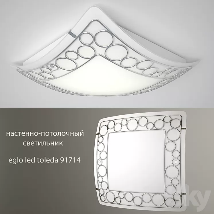 Wall and ceiling lamps EGLO LED TOLEDA 91714 3D Model