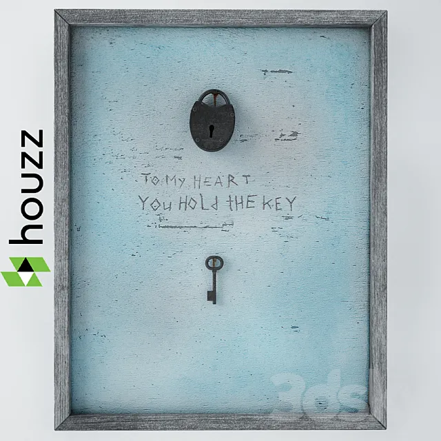 Wall Art _ Key to My Heart _ 3DModel