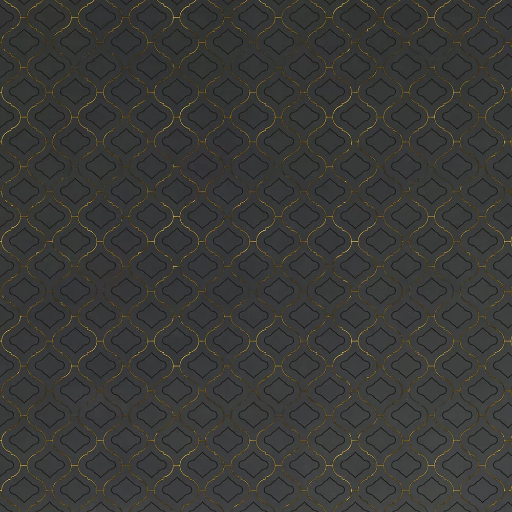 Wall Art - Wallpaper Arabesca Gold 3D Model