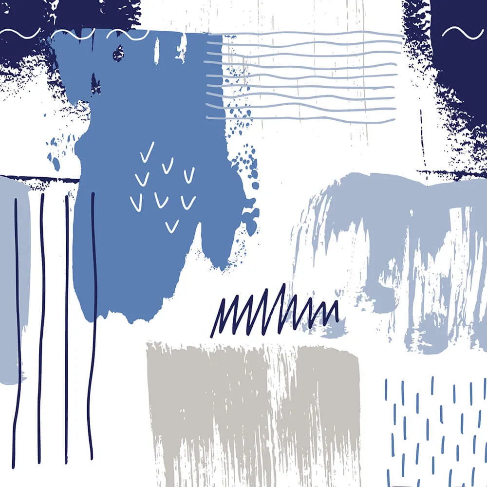 Wall Art - Wallpaper Blue Abstraction 3D Model