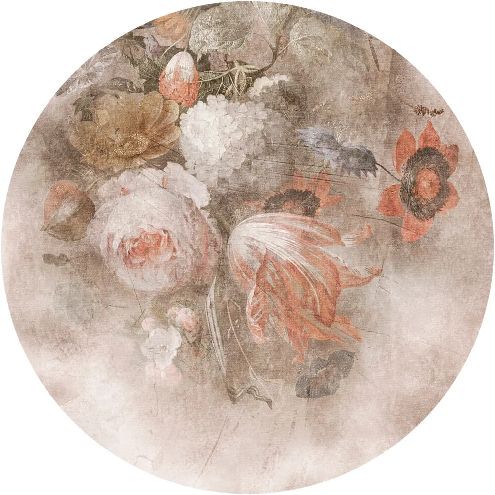 Wall Art - Wallpaper Boudoir Vintage round 3D Model