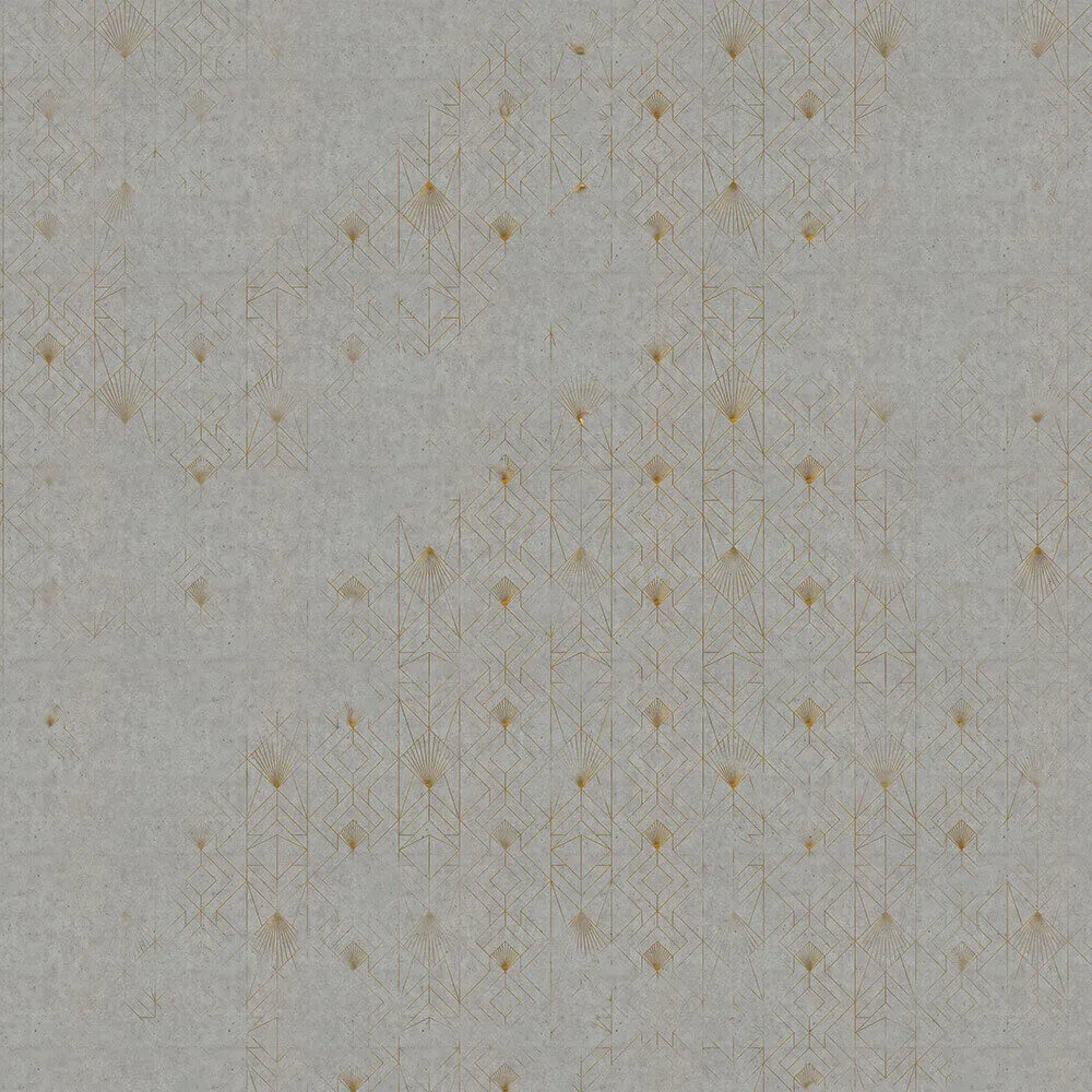 Wall Art - Wallpaper Concrete Fan Gold 3D Model