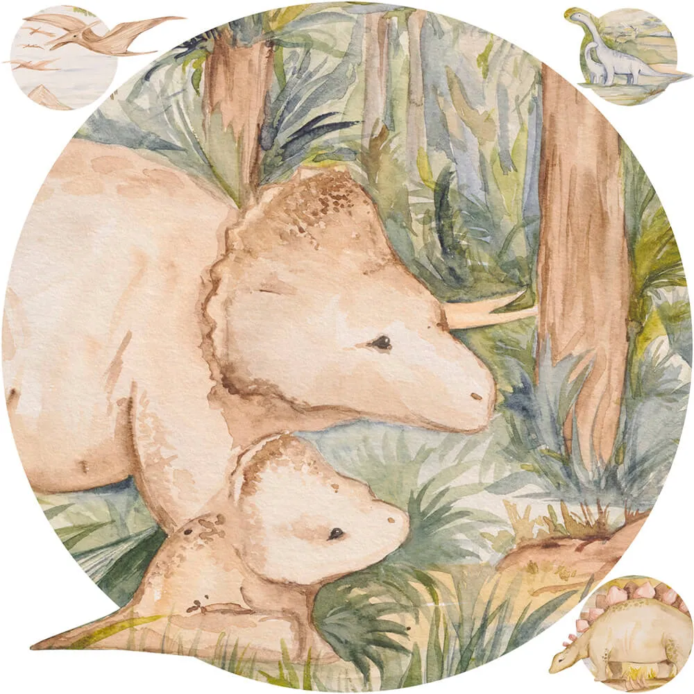 Wall Art - Wallpaper Dino Story 2 round 3D Model