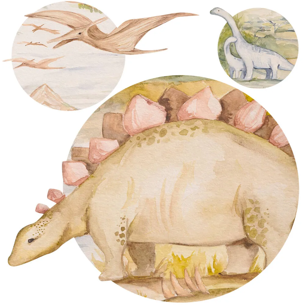 Wall Art - Wallpaper Dino Story round 3D Model