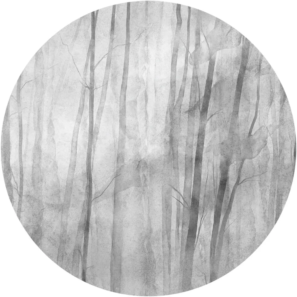 Wall Art - Wallpaper Mori Grey round 3D Model