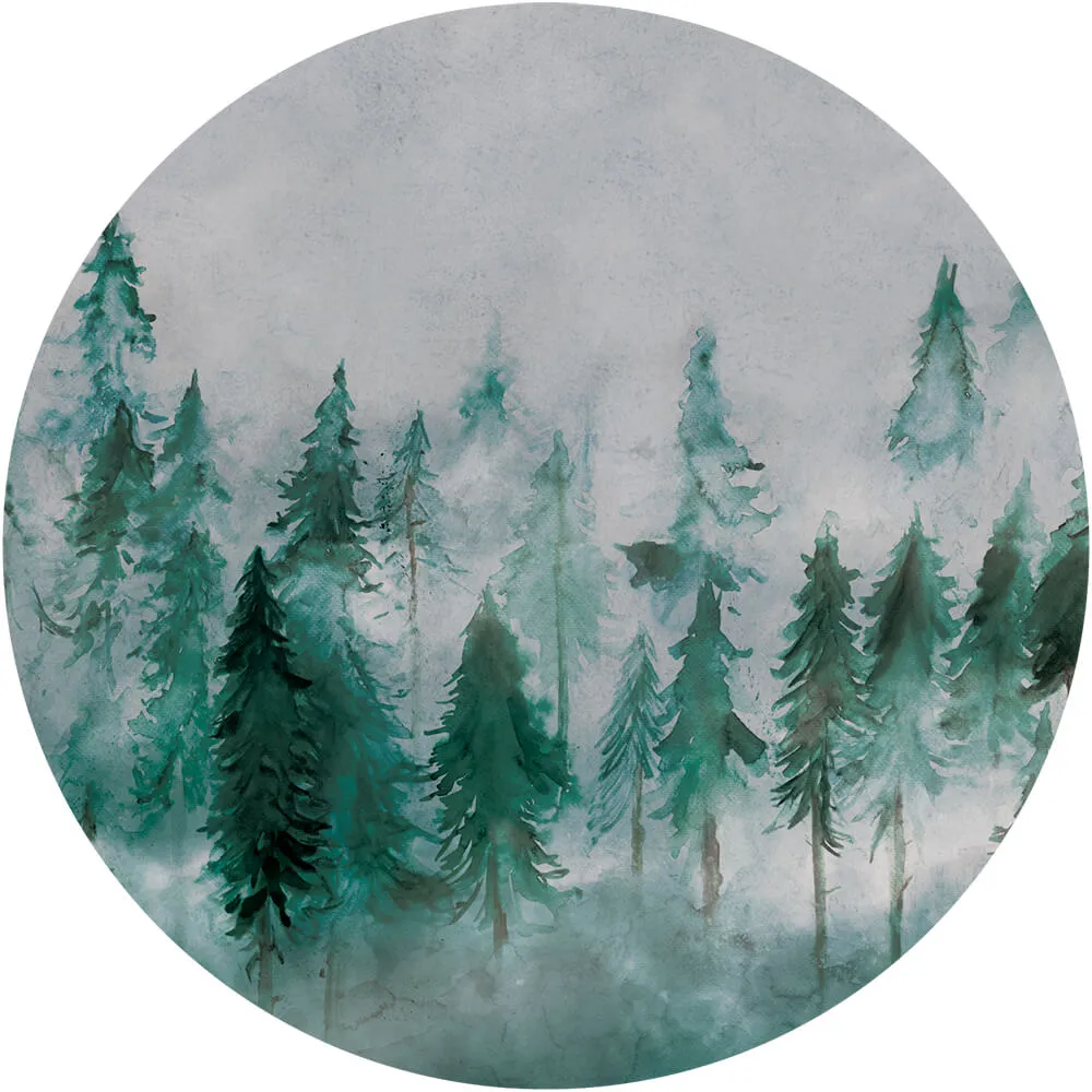 Wall Art - Wallpaper Nebbia round 3D Model