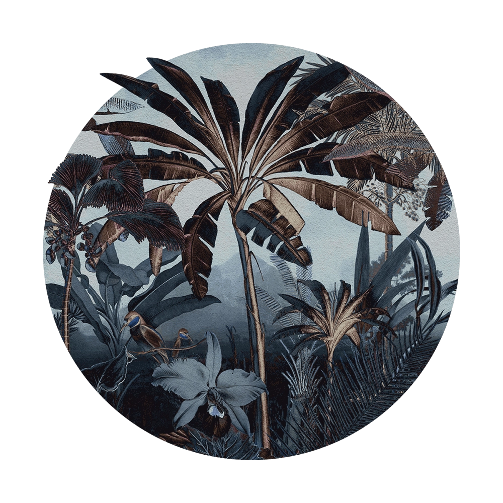 Wall Art - Wallpaper Robinson round 3D Model