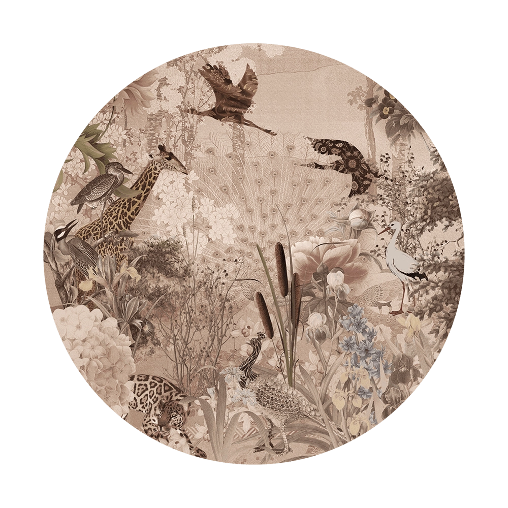 Wall Art - Wallpaper Secret Garden round 3D Model