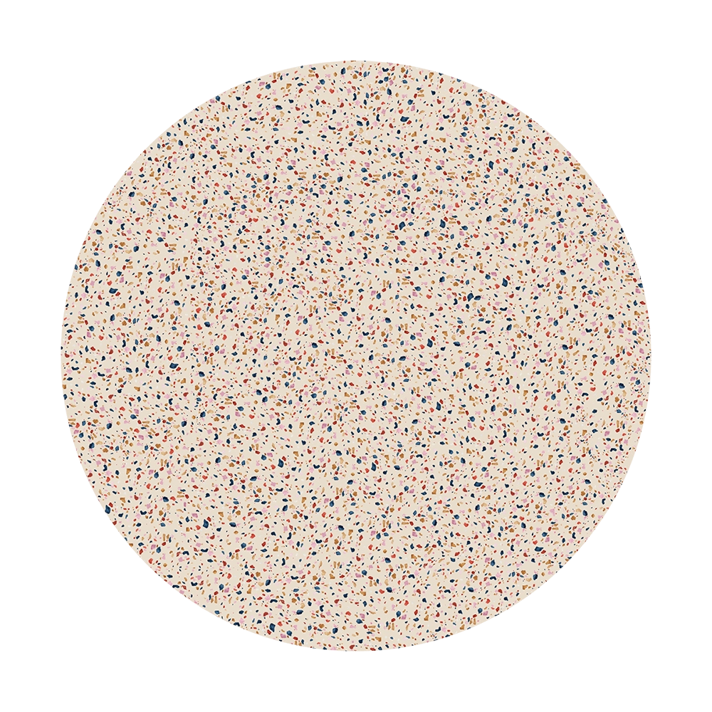 Wall Art - Wallpaper Terrazzo Pink round 3D Model