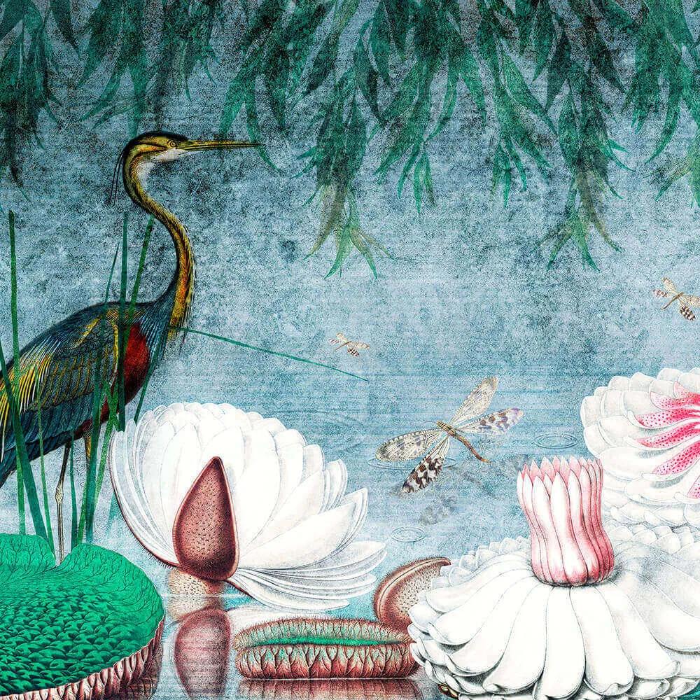 Wall Art - Wallpaper Water Lily 3D Model