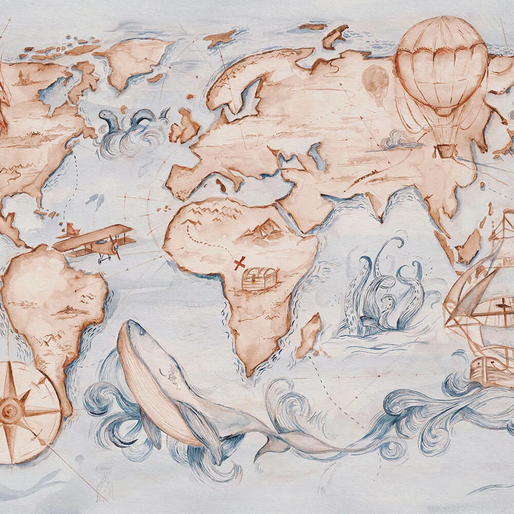 Wall Art - Wallpaper Whale Tale 3D Model