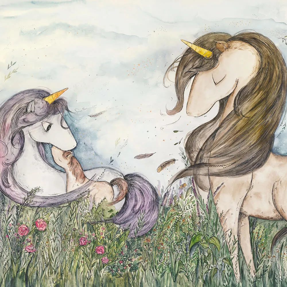 Wall Art - Wallpaper Wild Unicorns 3D Model