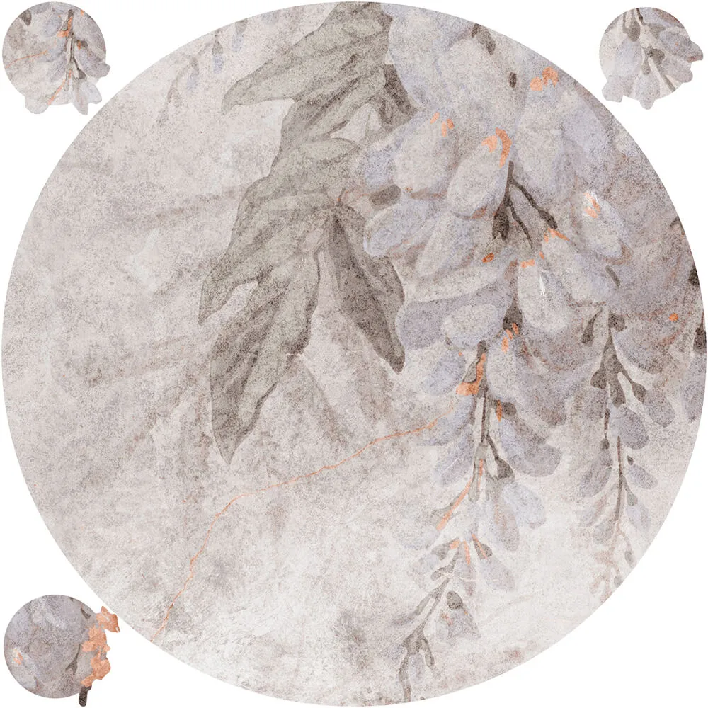 Wall Art - Wallpaper Wisteria round 3D Model
